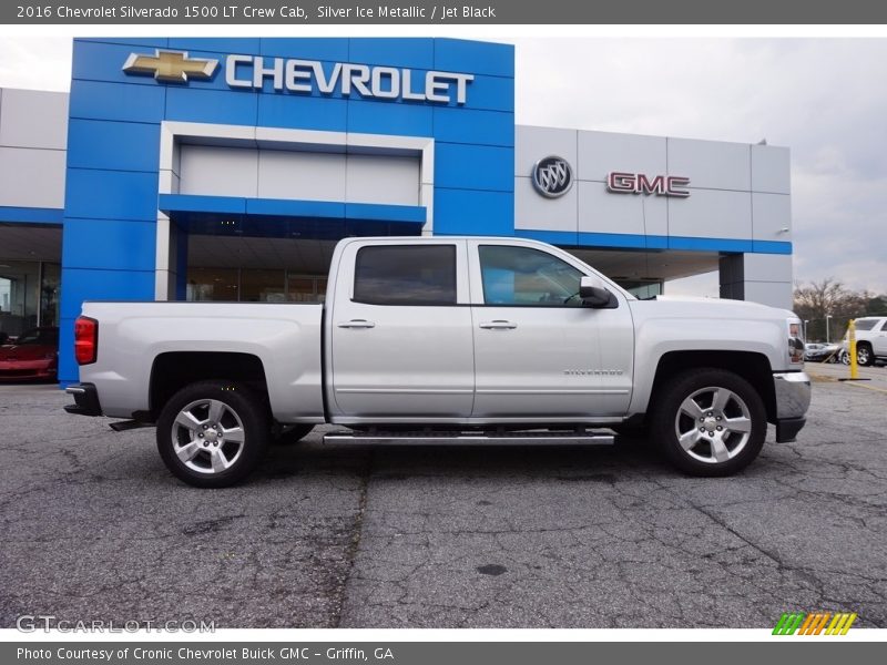 Silver Ice Metallic / Jet Black 2016 Chevrolet Silverado 1500 LT Crew Cab