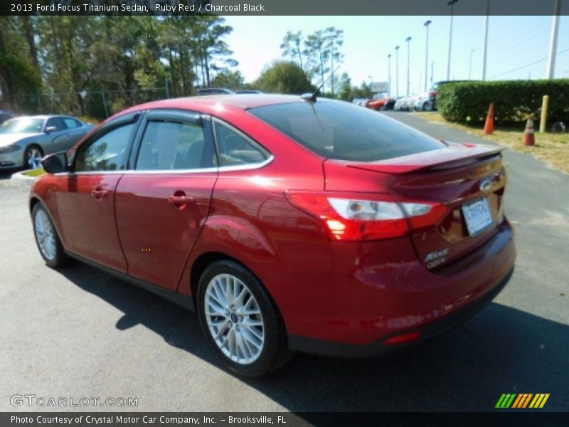 Ruby Red / Charcoal Black 2013 Ford Focus Titanium Sedan