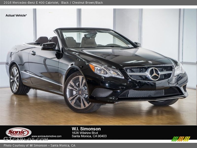 Black / Chestnut Brown/Black 2016 Mercedes-Benz E 400 Cabriolet