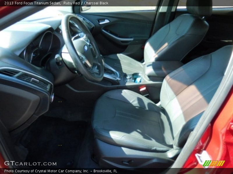 Ruby Red / Charcoal Black 2013 Ford Focus Titanium Sedan