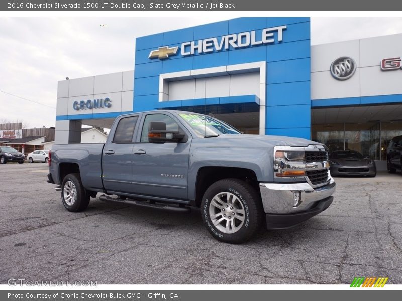 Slate Grey Metallic / Jet Black 2016 Chevrolet Silverado 1500 LT Double Cab