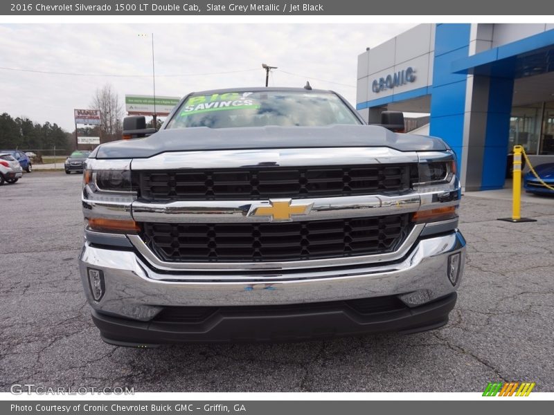 Slate Grey Metallic / Jet Black 2016 Chevrolet Silverado 1500 LT Double Cab