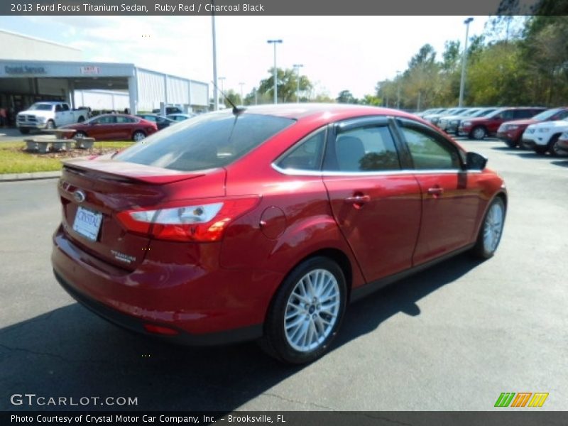 Ruby Red / Charcoal Black 2013 Ford Focus Titanium Sedan