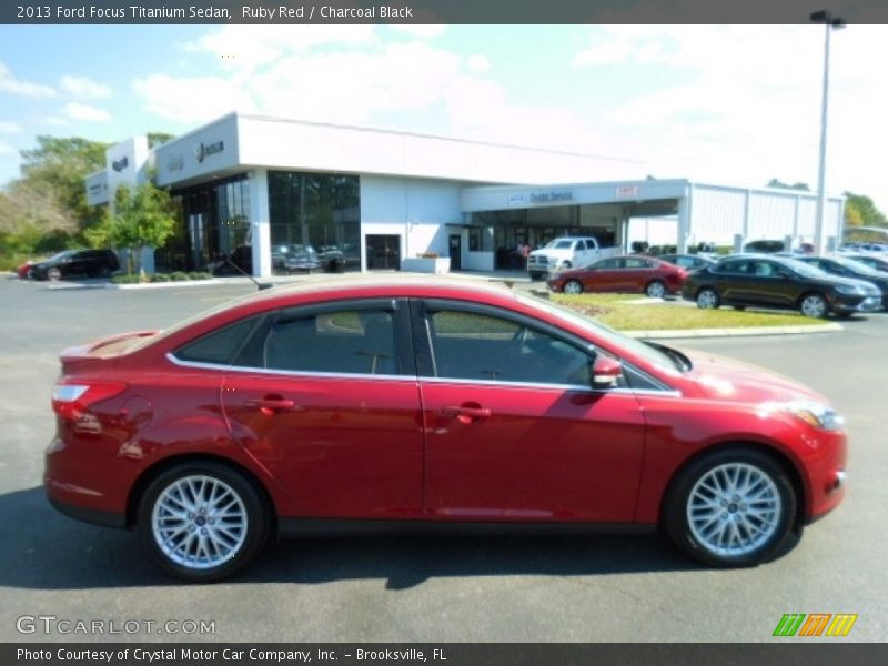 Ruby Red / Charcoal Black 2013 Ford Focus Titanium Sedan