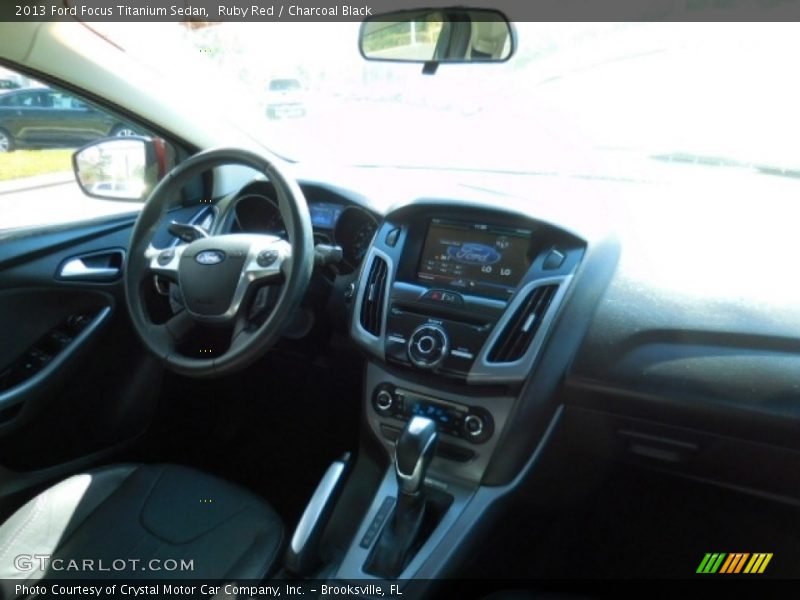 Ruby Red / Charcoal Black 2013 Ford Focus Titanium Sedan