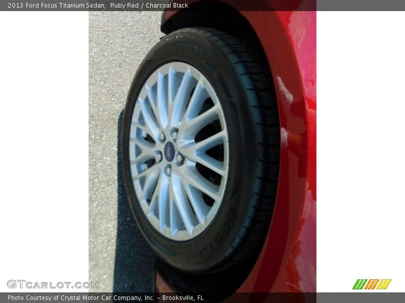 Ruby Red / Charcoal Black 2013 Ford Focus Titanium Sedan