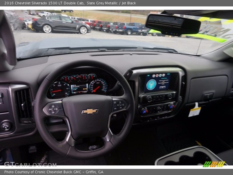 Slate Grey Metallic / Jet Black 2016 Chevrolet Silverado 1500 LT Double Cab