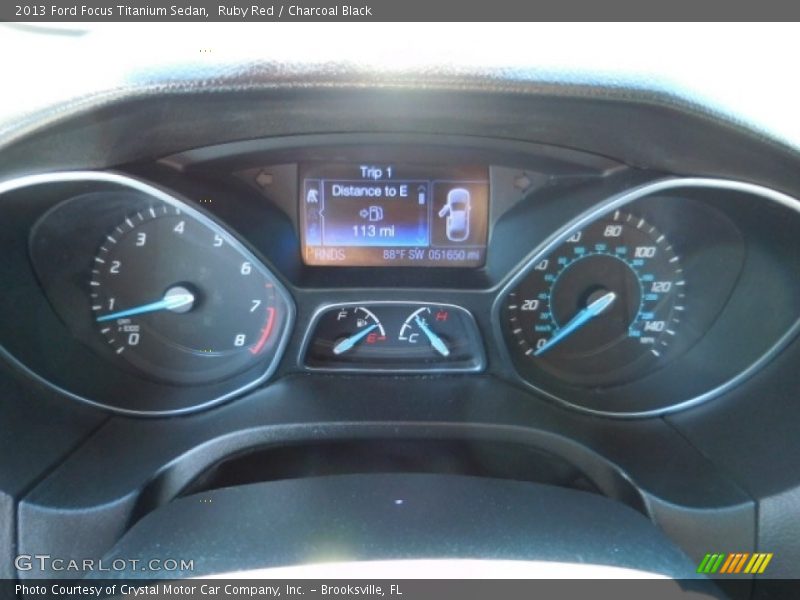 Ruby Red / Charcoal Black 2013 Ford Focus Titanium Sedan