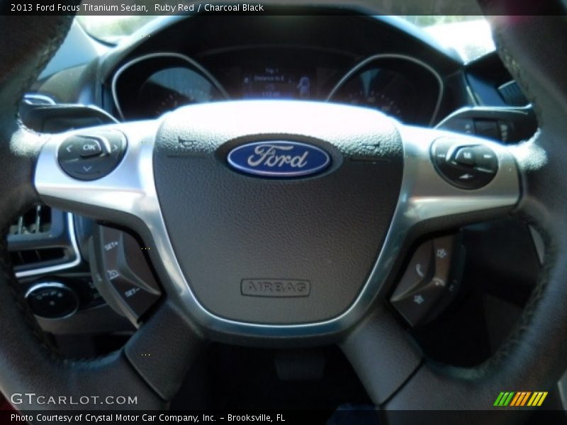 Ruby Red / Charcoal Black 2013 Ford Focus Titanium Sedan