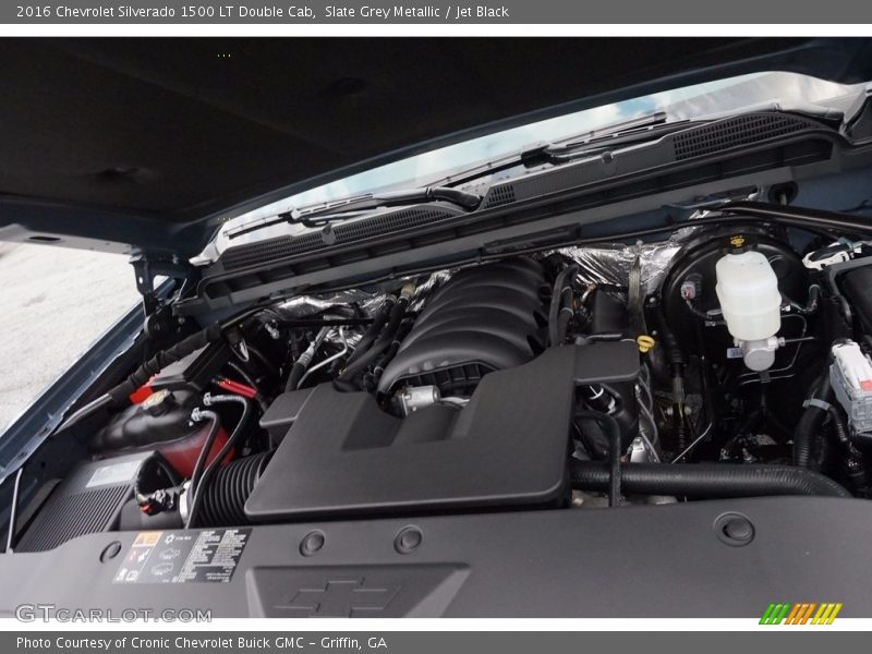 Slate Grey Metallic / Jet Black 2016 Chevrolet Silverado 1500 LT Double Cab