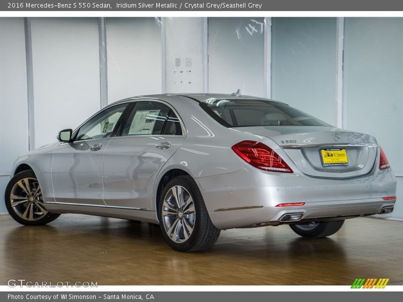 Iridium Silver Metallic / Crystal Grey/Seashell Grey 2016 Mercedes-Benz S 550 Sedan