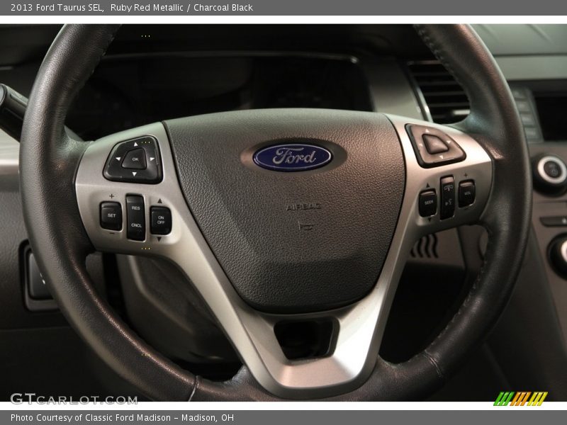 Ruby Red Metallic / Charcoal Black 2013 Ford Taurus SEL