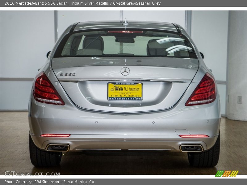 Iridium Silver Metallic / Crystal Grey/Seashell Grey 2016 Mercedes-Benz S 550 Sedan