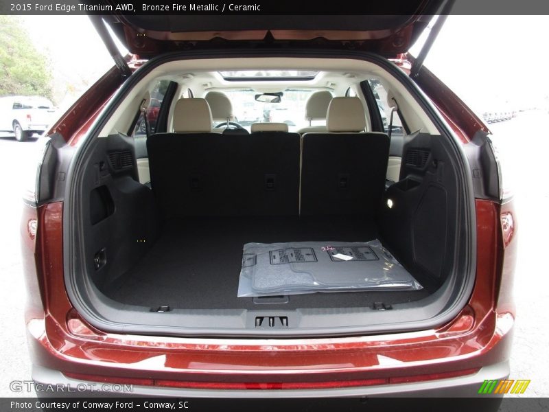 Bronze Fire Metallic / Ceramic 2015 Ford Edge Titanium AWD