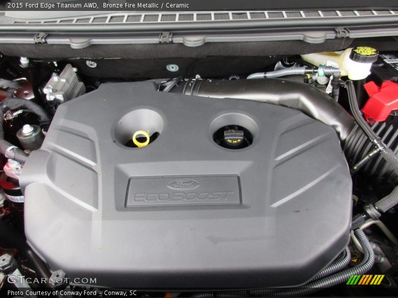 Bronze Fire Metallic / Ceramic 2015 Ford Edge Titanium AWD