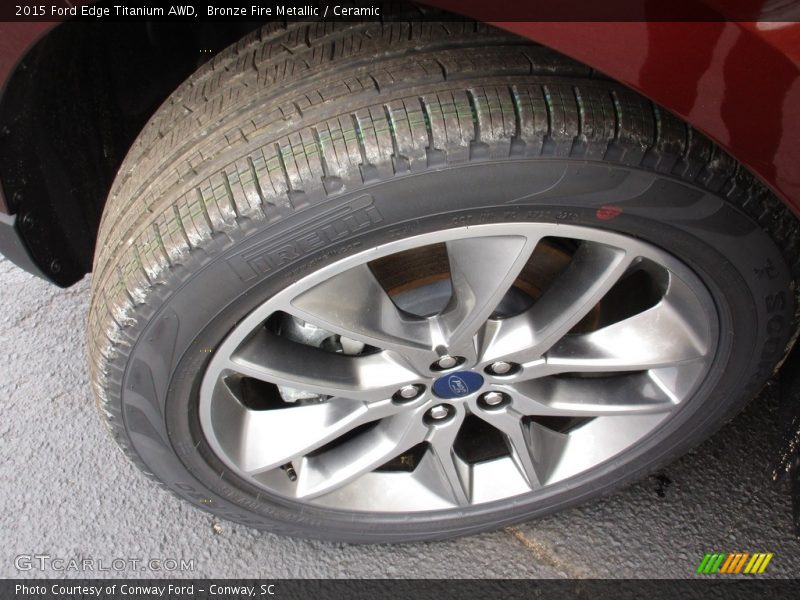 Bronze Fire Metallic / Ceramic 2015 Ford Edge Titanium AWD