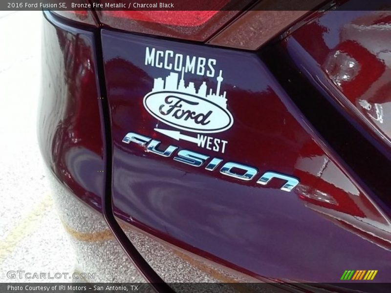 Bronze Fire Metallic / Charcoal Black 2016 Ford Fusion SE