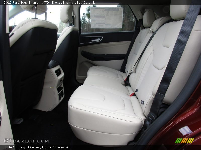 Bronze Fire Metallic / Ceramic 2015 Ford Edge Titanium AWD