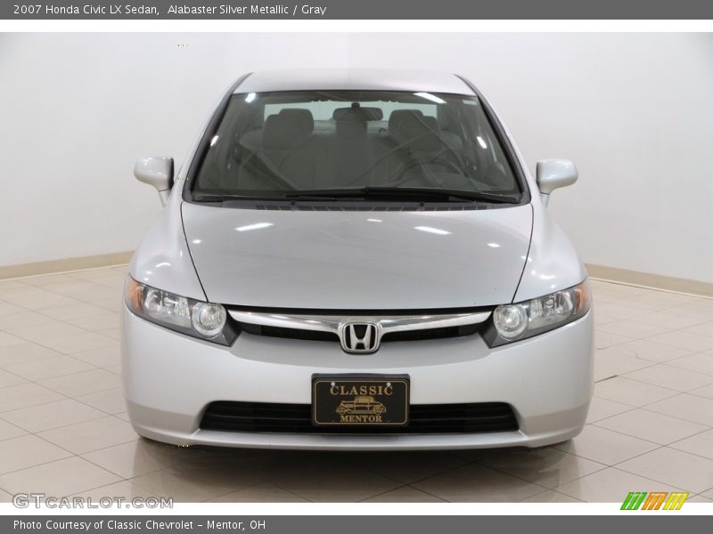 Alabaster Silver Metallic / Gray 2007 Honda Civic LX Sedan
