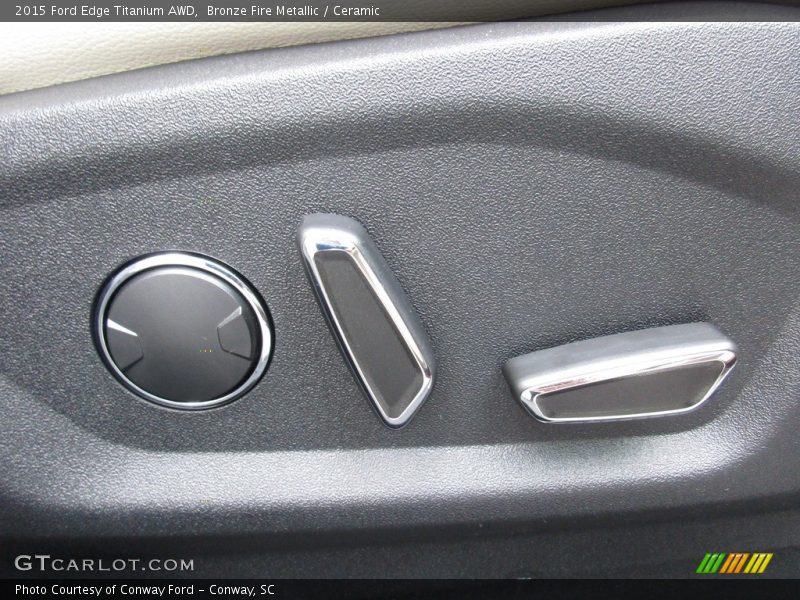 Bronze Fire Metallic / Ceramic 2015 Ford Edge Titanium AWD