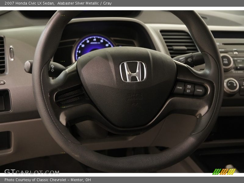 Alabaster Silver Metallic / Gray 2007 Honda Civic LX Sedan
