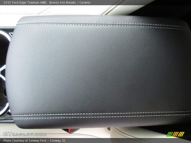 Bronze Fire Metallic / Ceramic 2015 Ford Edge Titanium AWD