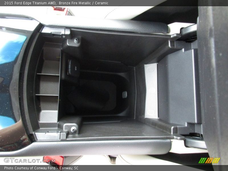 Bronze Fire Metallic / Ceramic 2015 Ford Edge Titanium AWD