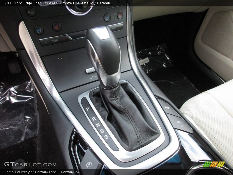 Bronze Fire Metallic / Ceramic 2015 Ford Edge Titanium AWD