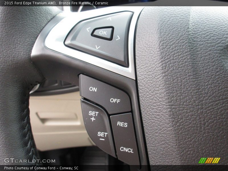 Bronze Fire Metallic / Ceramic 2015 Ford Edge Titanium AWD