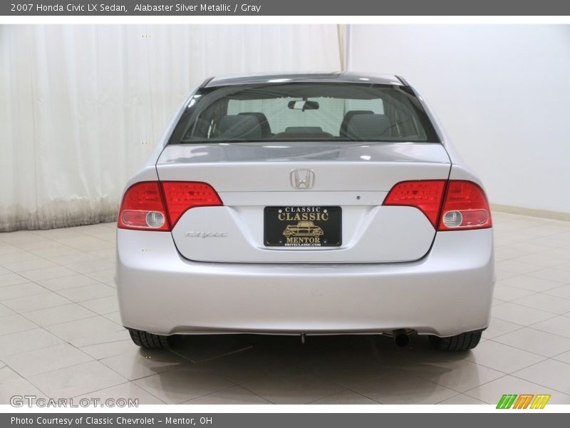 Alabaster Silver Metallic / Gray 2007 Honda Civic LX Sedan