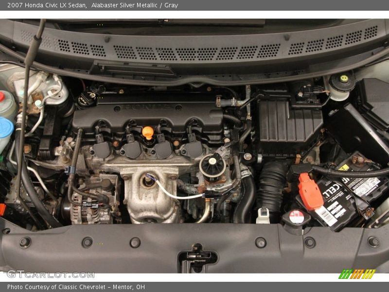 Alabaster Silver Metallic / Gray 2007 Honda Civic LX Sedan