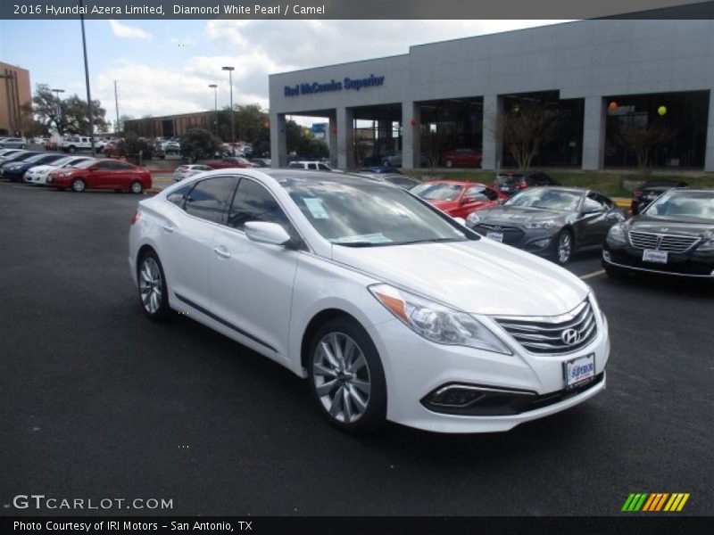 Diamond White Pearl / Camel 2016 Hyundai Azera Limited