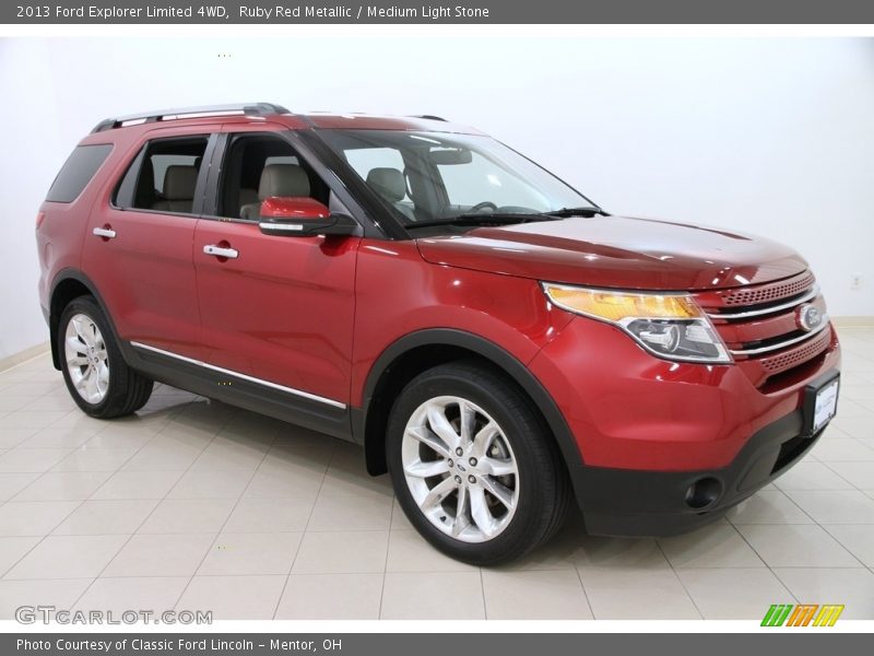 Ruby Red Metallic / Medium Light Stone 2013 Ford Explorer Limited 4WD