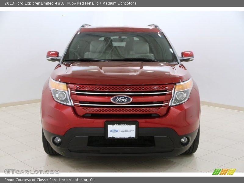 Ruby Red Metallic / Medium Light Stone 2013 Ford Explorer Limited 4WD