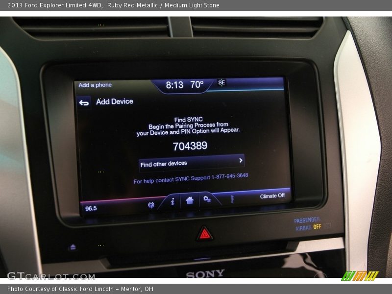 Ruby Red Metallic / Medium Light Stone 2013 Ford Explorer Limited 4WD