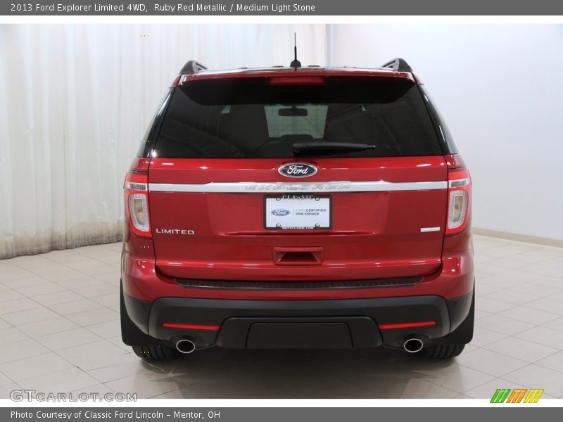Ruby Red Metallic / Medium Light Stone 2013 Ford Explorer Limited 4WD