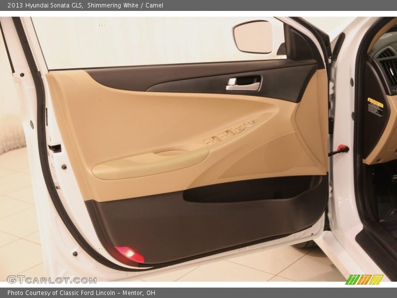 Shimmering White / Camel 2013 Hyundai Sonata GLS