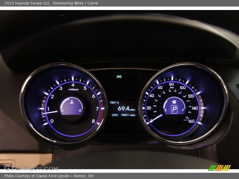 Shimmering White / Camel 2013 Hyundai Sonata GLS