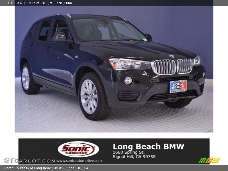 Jet Black / Black 2016 BMW X3 sDrive28i