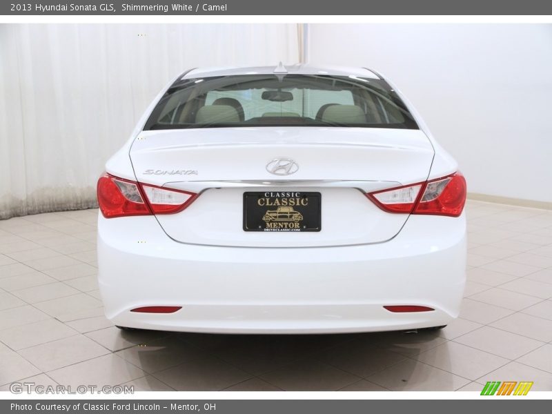 Shimmering White / Camel 2013 Hyundai Sonata GLS