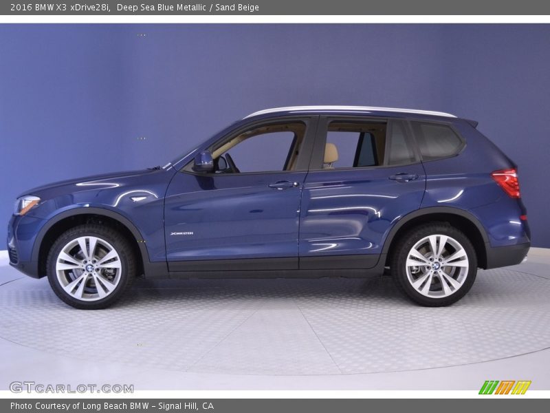 Deep Sea Blue Metallic / Sand Beige 2016 BMW X3 xDrive28i