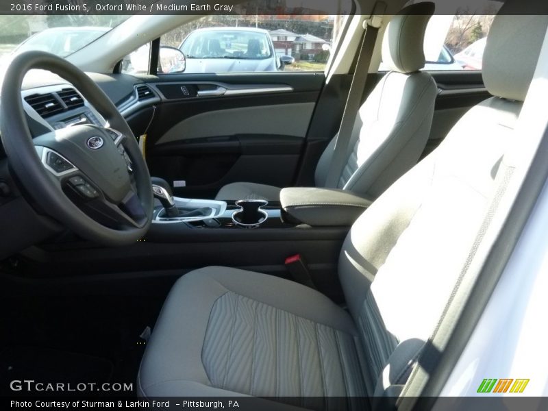 Oxford White / Medium Earth Gray 2016 Ford Fusion S