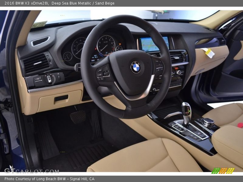 Deep Sea Blue Metallic / Sand Beige 2016 BMW X3 xDrive28i