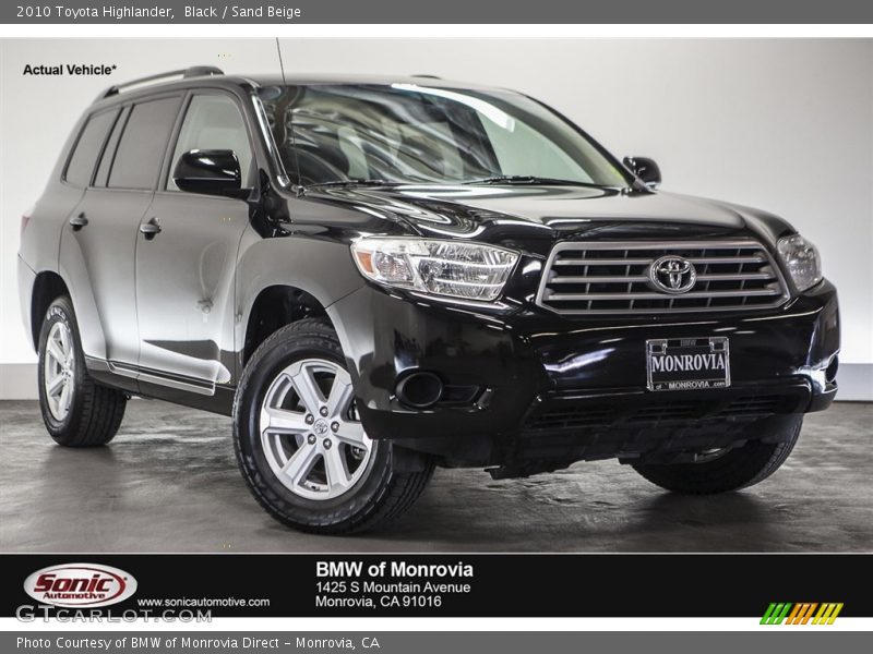 Black / Sand Beige 2010 Toyota Highlander