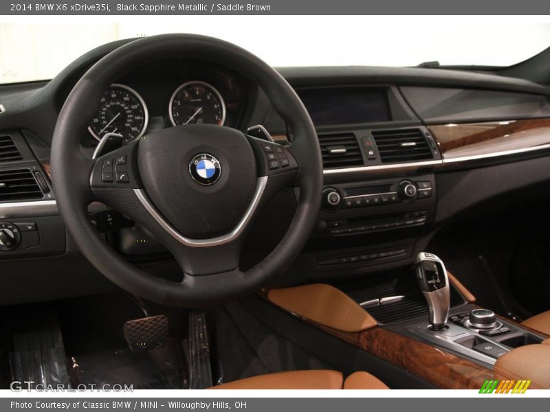 Black Sapphire Metallic / Saddle Brown 2014 BMW X6 xDrive35i