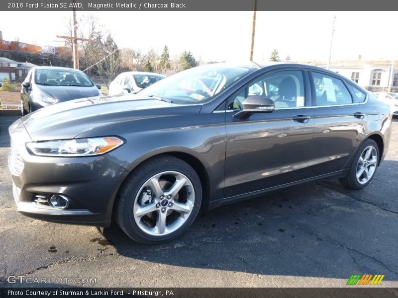 Magnetic Metallic / Charcoal Black 2016 Ford Fusion SE AWD