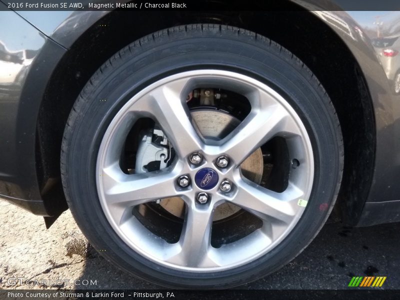 Magnetic Metallic / Charcoal Black 2016 Ford Fusion SE AWD