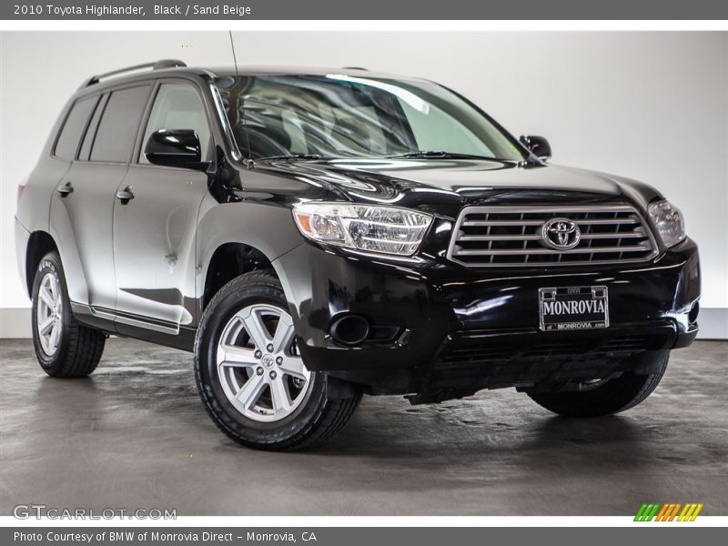 Black / Sand Beige 2010 Toyota Highlander