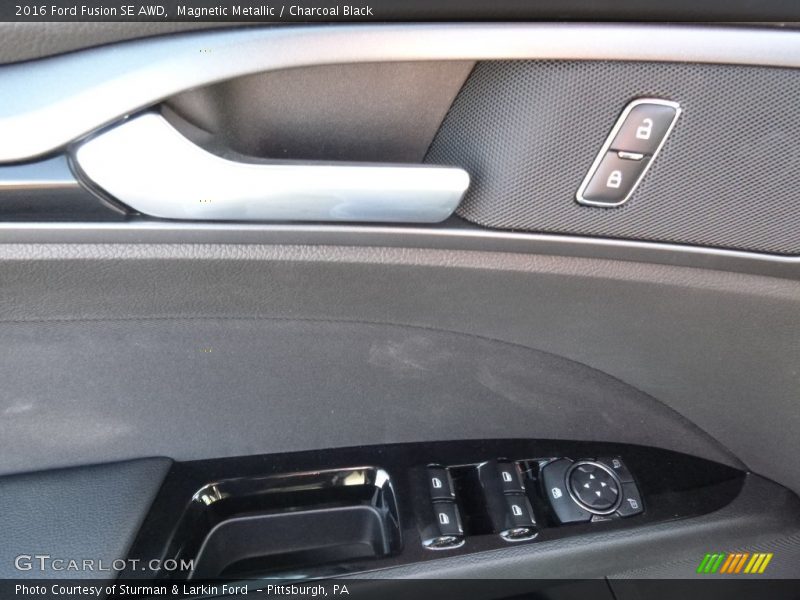 Magnetic Metallic / Charcoal Black 2016 Ford Fusion SE AWD