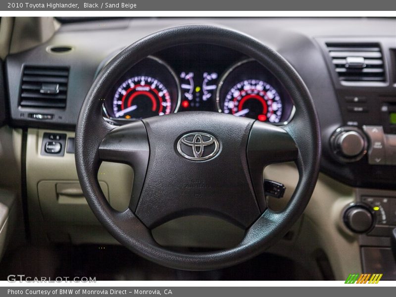 Black / Sand Beige 2010 Toyota Highlander
